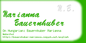 marianna bauernhuber business card